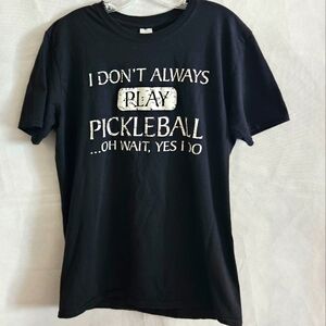 Gildan Pickleball Graphic T-Shirt Black Size L